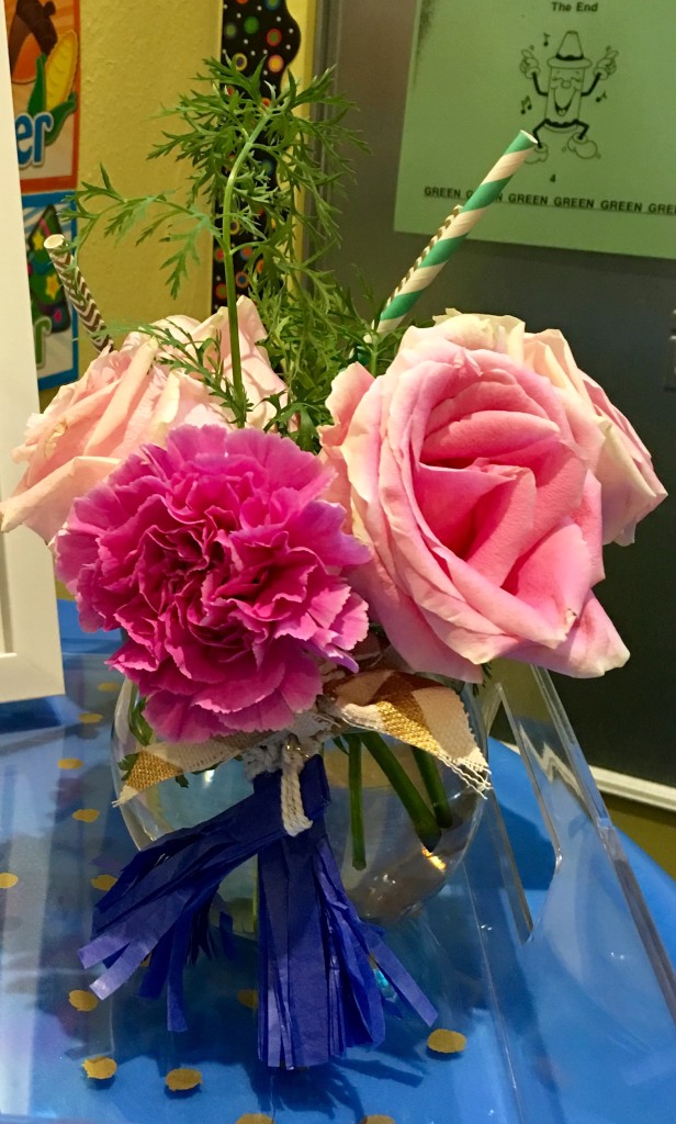 Roses with Paper Tassels