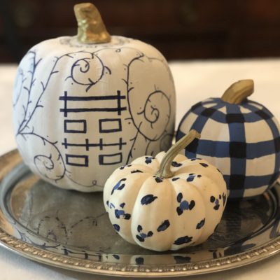 DIY Blue and White Pumpkin Video Tutorial