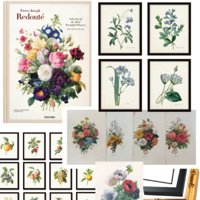 Redoute’ Vintage Floral Gallery Wall